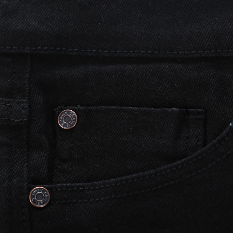 Quần jean nam hàng hiệu Owen QJSL23956 dáng slim fit ống côn màu đen trơn vải bò denim cotton cao cấp bền đàn hồi tốt