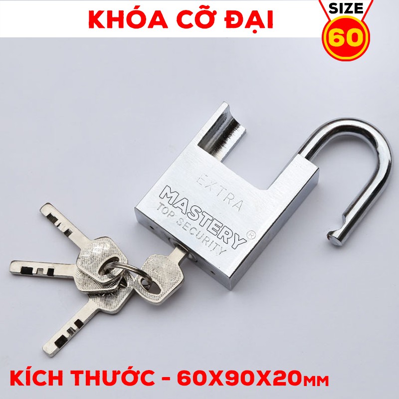 Ổ khóa chống trộm an toàn nhà cửa Mastery, Khóa Chống Cắt 60, Bộ khoá cửa, Khóa xe máy, kèm 4 chìa