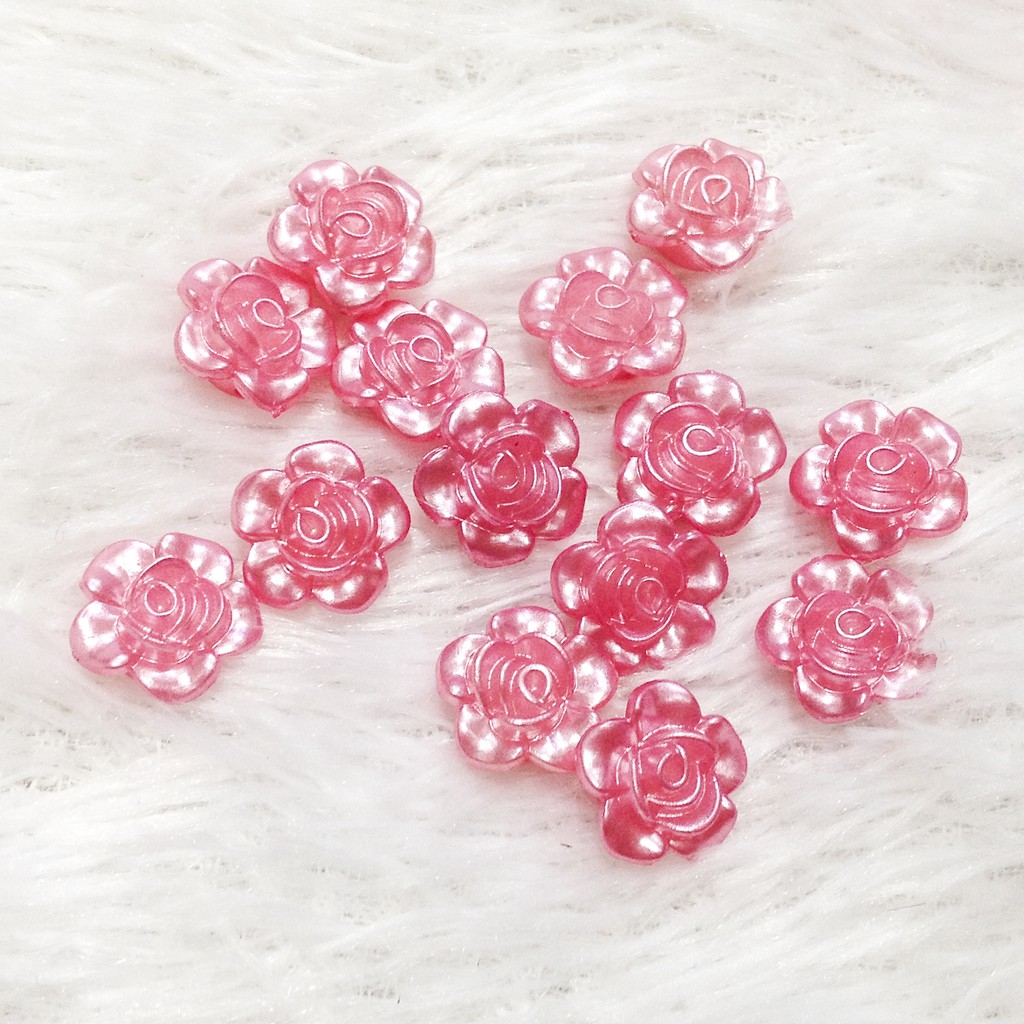 Hạt nhựa hoa cúc và bông hồng 3d trang trí vòng tay siêu đẹp thủ công handmade