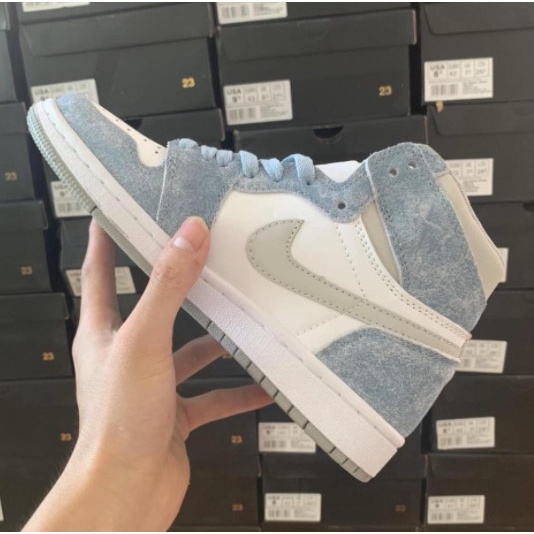 Giày Jordan 1 cao cổ hyper royal xanh nỉ, Giày JD1 xanh nỉ cổ cao siêu hot 2021 Full Box Bill | BigBuy360 - bigbuy360.vn
