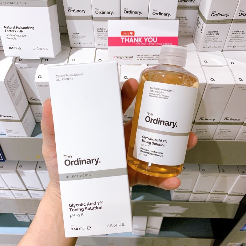 Toner The Ordinary Glycolic Acid 7% Toning Solution Tẩy Da Chết / Sáng Da / Giảm Thâm ( 240mL )