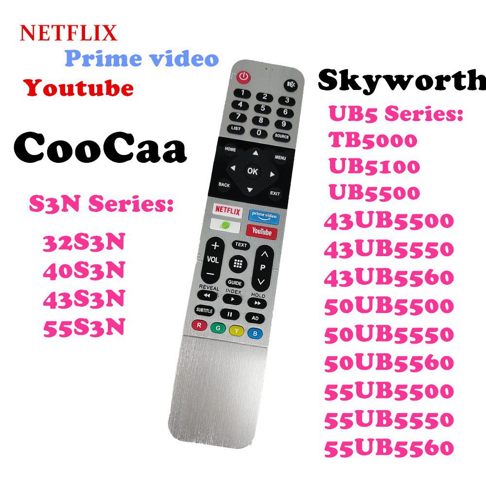 Coocaa Skyworth TV Android 539c-268920Bộ Điều Khiển Từ Xa W010 Cho TV Thông Minh TB5000 UB5100 UB5500 UB5 Series (43UB5500 43UB5550 43UB5560 50UB5500 50Ub5550Ub55500 55Ub5555Ub5560 50UB5500 50UB5560 55Ub550050 55Ub5560A S3Nd 403Sn (43UB5500)