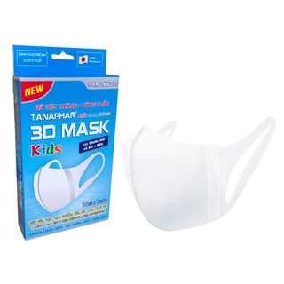 Khẩu trang y tế 3D mask Tanaphar trẻ em - Hộp 10 chiếc - đã tiệt trùng, cấu trúc đa lớp kháng khuẩn chống bụi an toàn