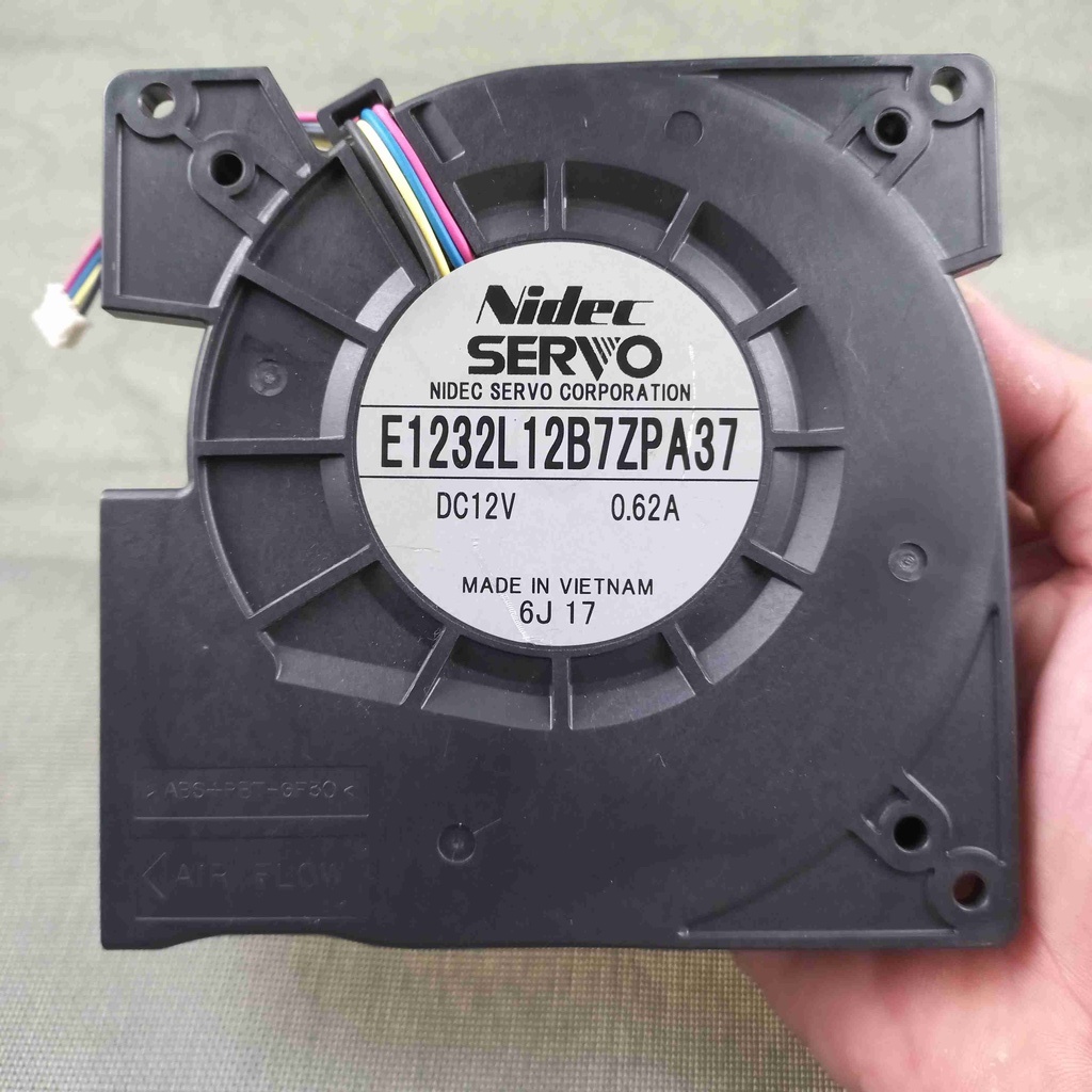 Quạt Sò 12V 0.62A Nidec 0,62A E1232L12B7ZPA37 | Quạt Sò 12V | Quạt Sò Nidec | Quạt Thổi 12V