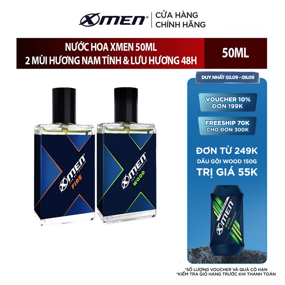 Nước hoa Xmen 50ml - 2 mùi hương nam tính & lưu hương 48h