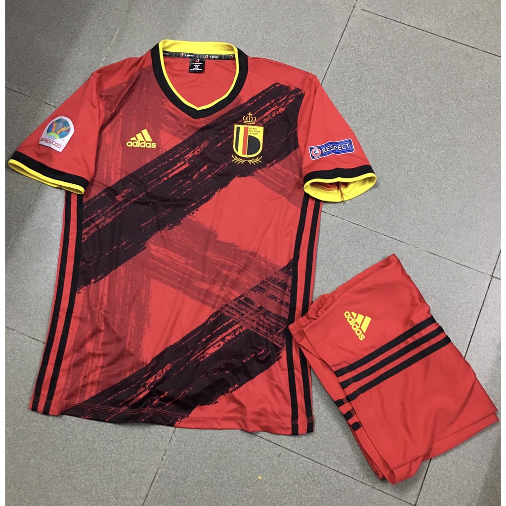 Bộ quần áo đá banh Tuyển Bỉ đỏ sân nhà EURO20 FLG