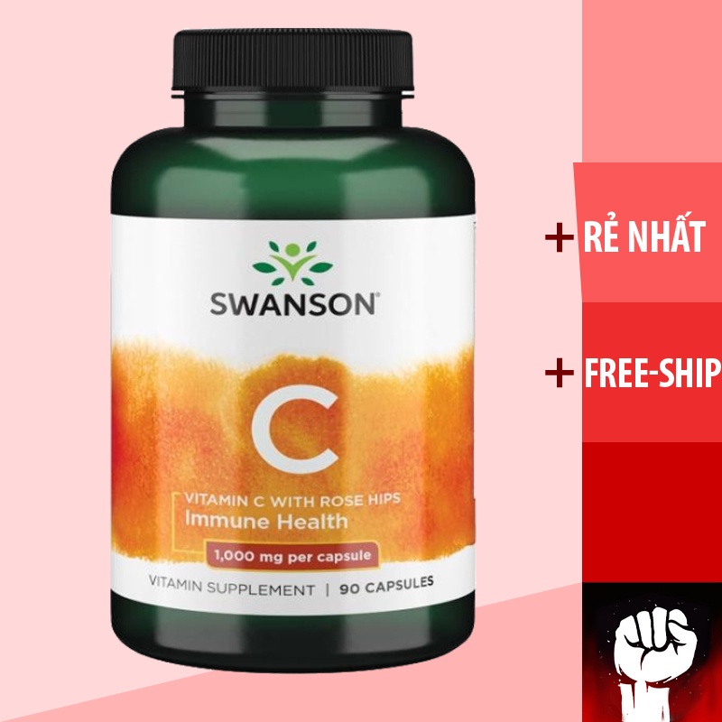 VITAMIN C | Tăng Đề Kháng Swanson Vitamin C 1000 mg 30-90 viên - Chính Hãng - Muscle Fitness