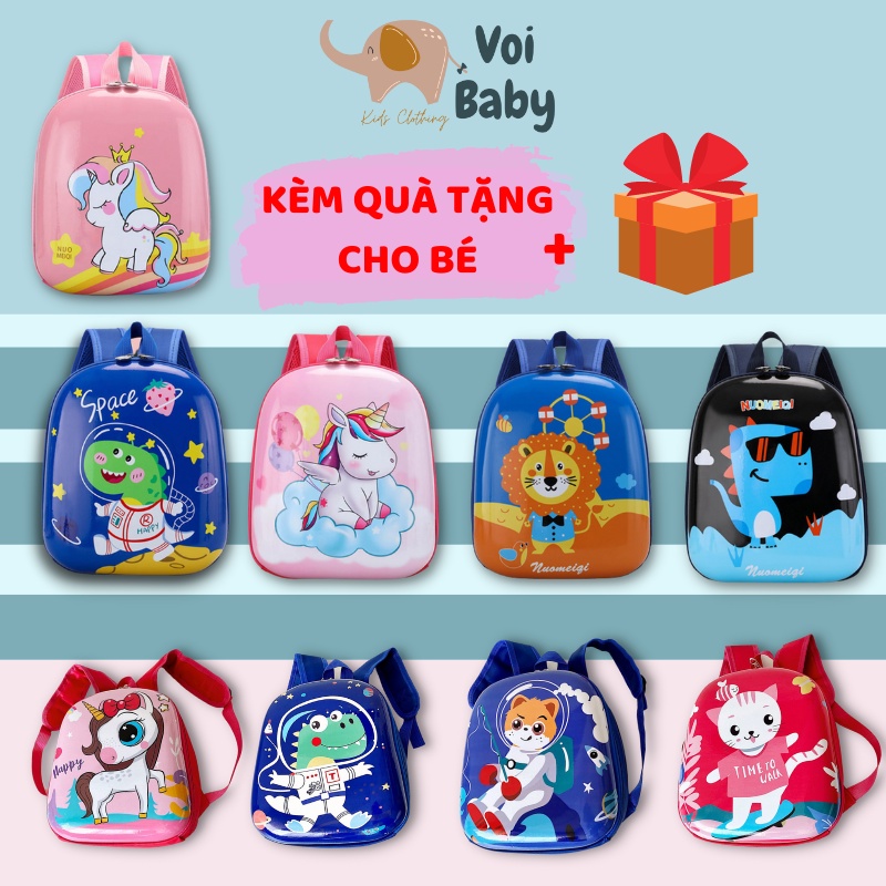 Cặp đi học cho bé gái trai mầm non balo trứng trẻ em mẫu giáo
