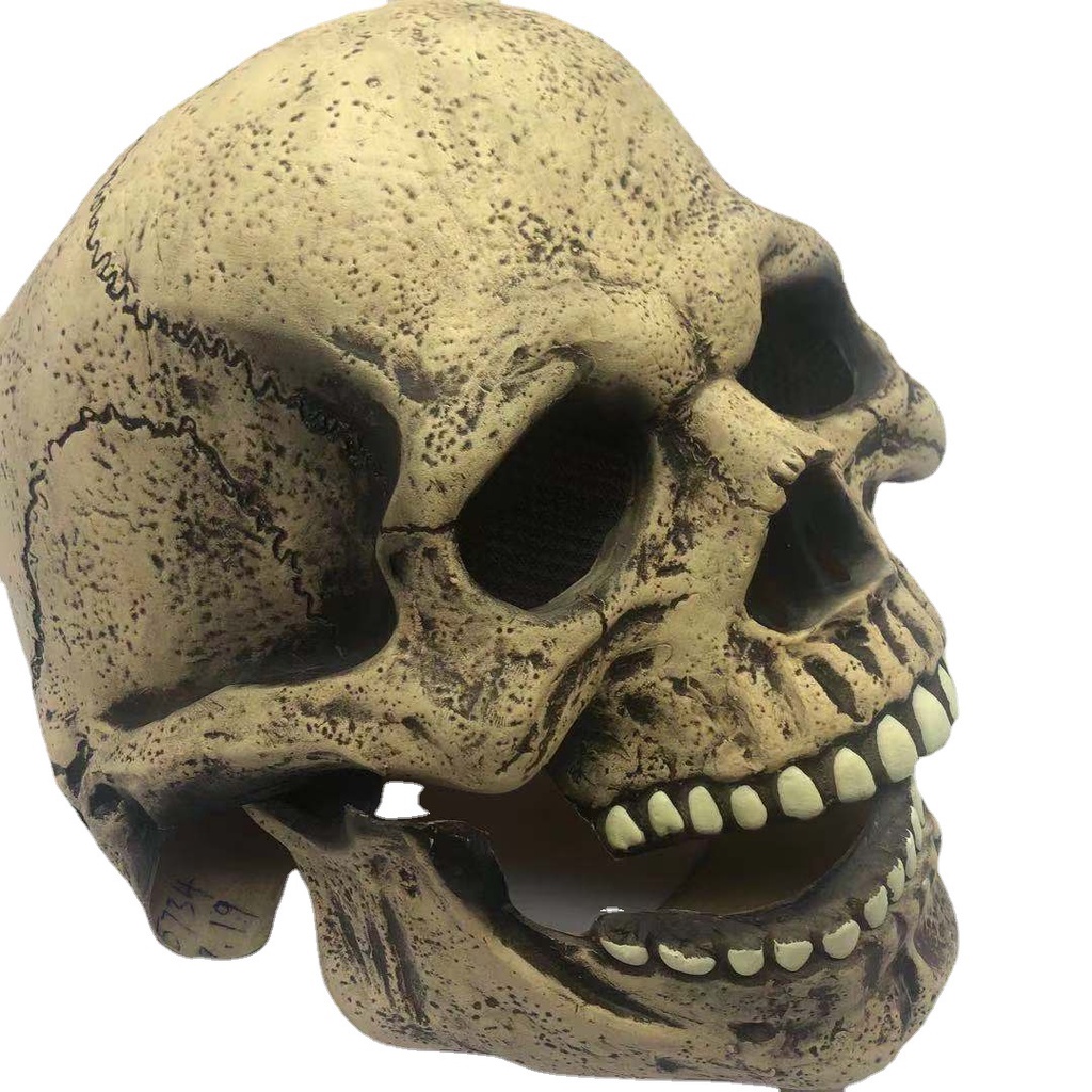 Halloween Decoration Skull Head Skull Mouth Mask Headgear Skull Full Head Face Shield Scary Props
