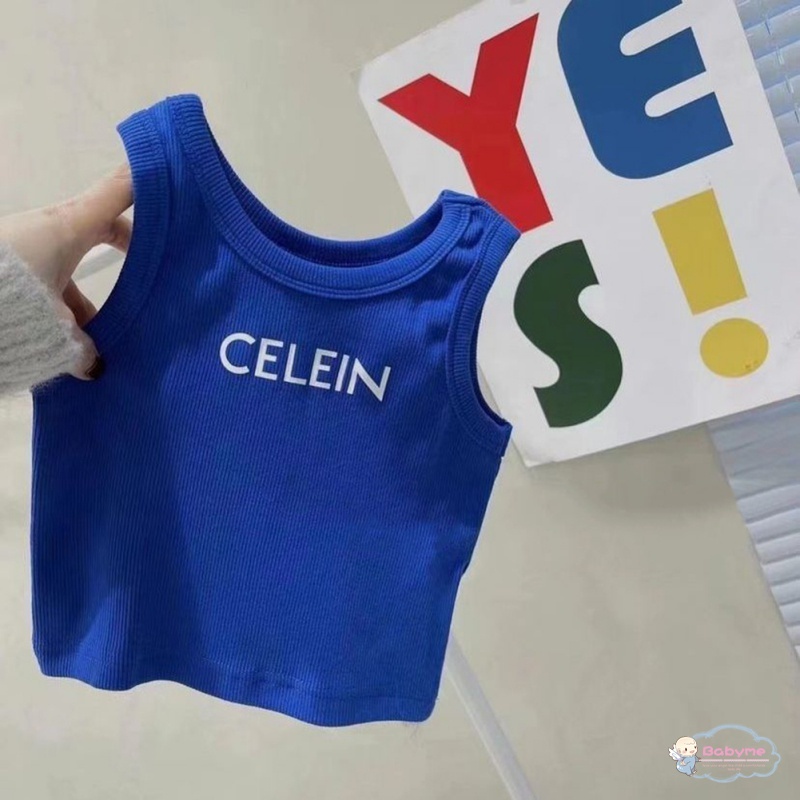 Áo Thun Cotton Không Tay Màu Trơn Dễ Thương Dành Cho Bé Gái