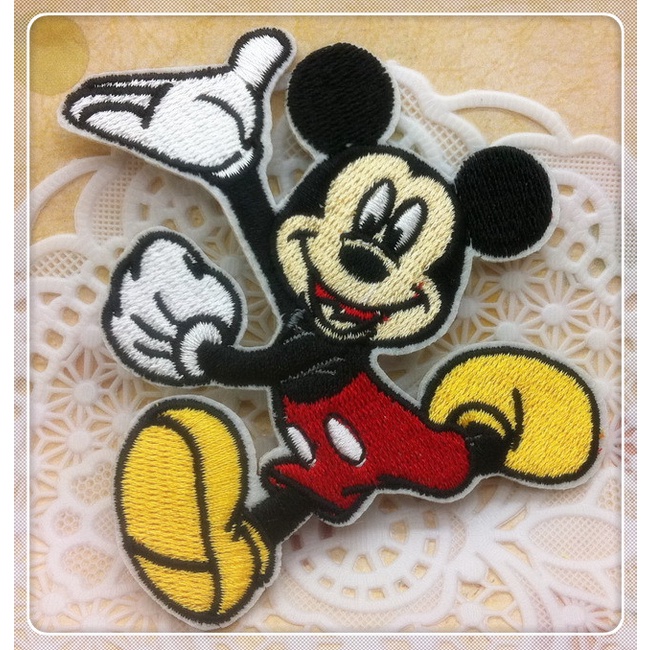 Miếng Dán Ủi Thêu Hình mickey minnie Trang Trí Quần Áo diy