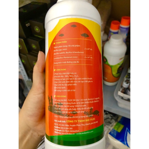 Vi sinh Bio-Floc EM Mr Bio 1 lít dành cho cá koi