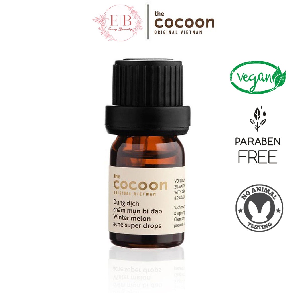 Dung Dịch Chấm Mụn Bí Đao Cocoon 5ml Cho Da Mụn Dầu Đen Mụn Ẩn
