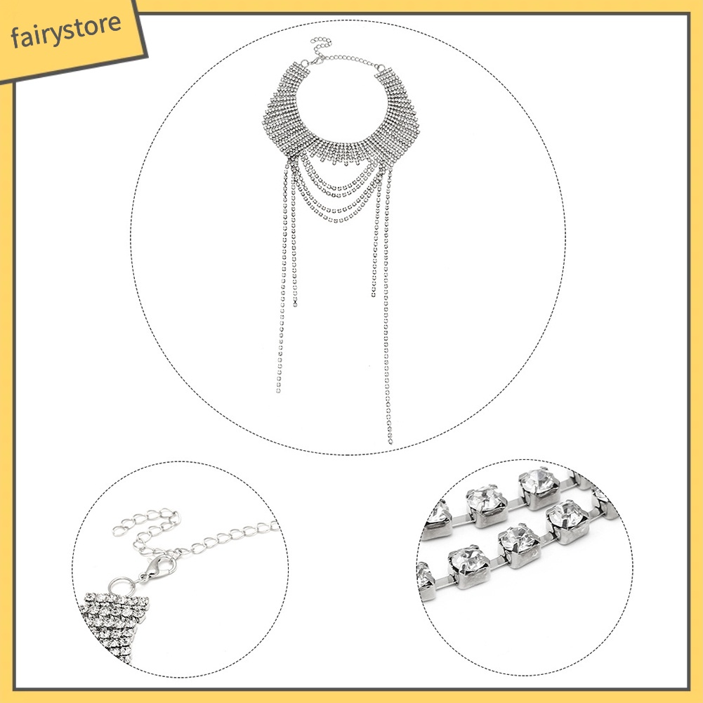 Vòng Cổ Choker Phối Dây Tua Rua Thời Trang Xinh Xắn Cho Nữ