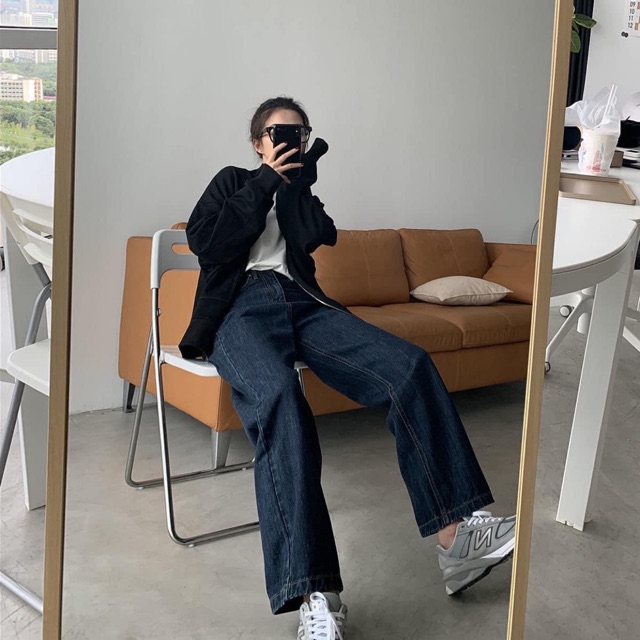 QUẦN JEANS RETRO Ống xuông