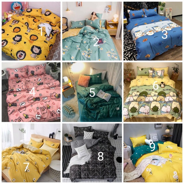 Sét chăn ga gối cotton poly nhập (ib để chọn mầu) | BigBuy360 - bigbuy360.vn