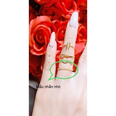 Mẫu nhẫn nhỏ xoắn thừng