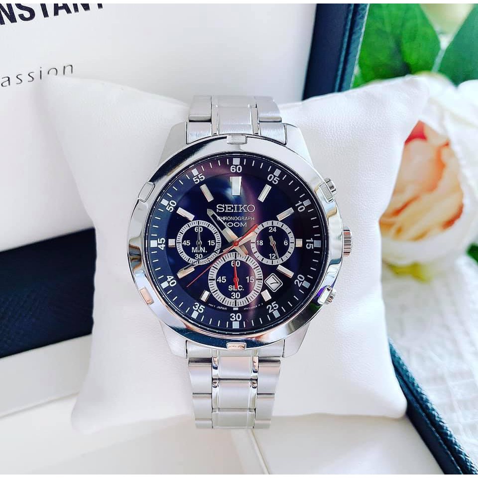 Đồng hồ nam Seiko Chronograph SKS603P1 dây thép, mặt kính Hardlex Crystal , chống chầy , chống nước .