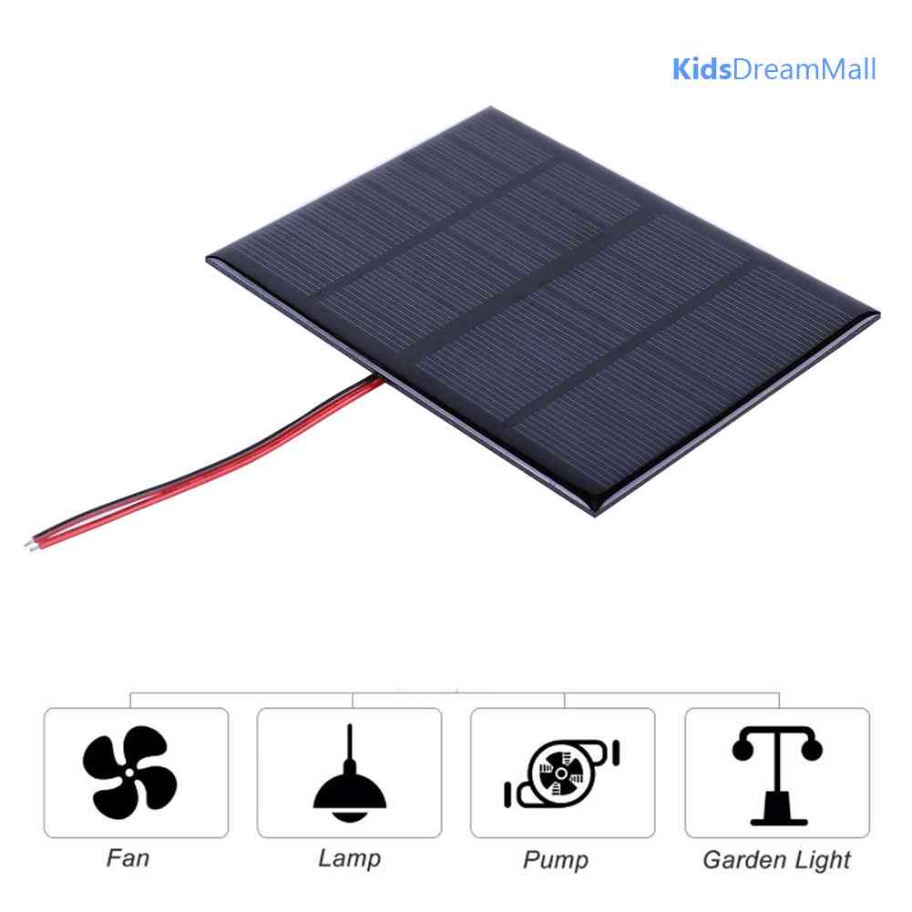 Tấm Năng Lượng Mặt Trời Mini 3W 12V Cho Pin 9-12V Pin/Điện Thoại