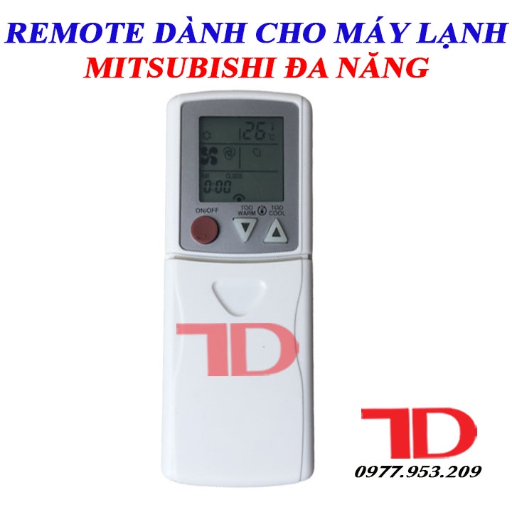 Remote máy lạnh, điều khiển đa năng dành cho điều hòa Mitsubishi