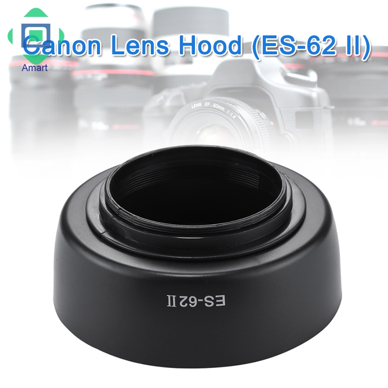 AM Camera Lens Hood for Canon EF 50mm F1.8 II ES-62 ES62ii