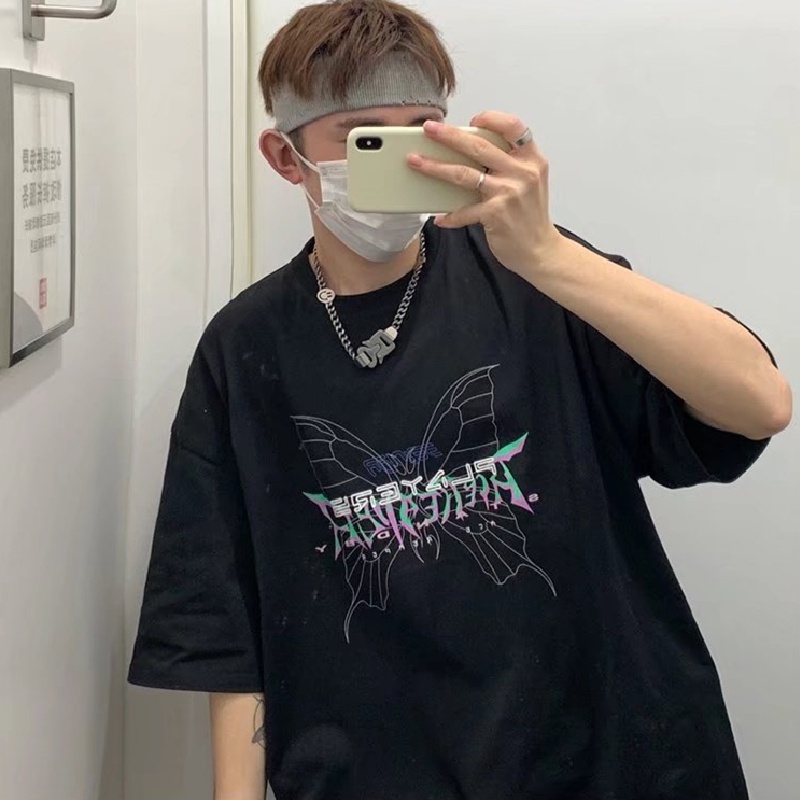 Áo Thun Tay Ngắn Dáng Rộng In Chữ Thời Trang Mùa Hè Cho Nam Size M-5XL