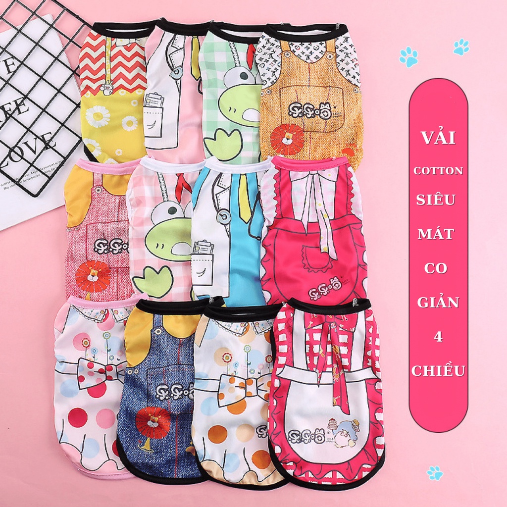 Áo cho chó mèo ⚡FREE SHIP⚡ hoạt hình vãi cotton siêu xinh cho thú cưng
