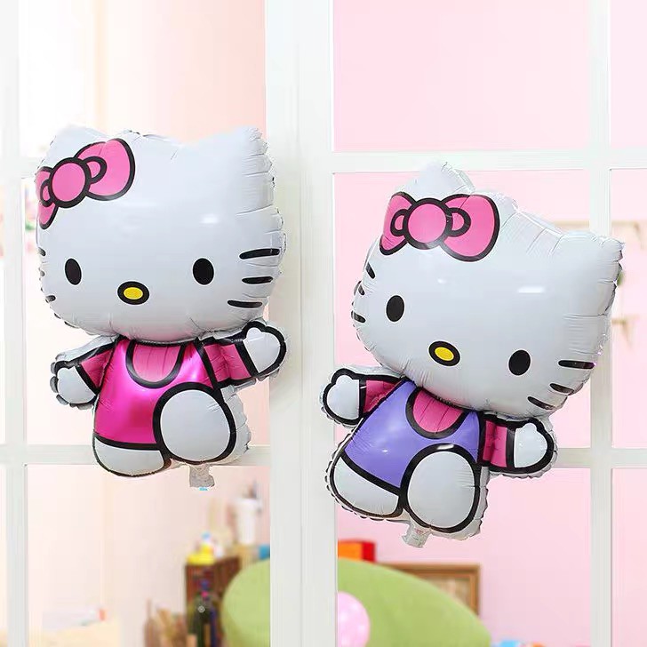 Bóng bay hình mèo Hello Kitty trang trí sinh nhật, đầy tháng, thôi nôi