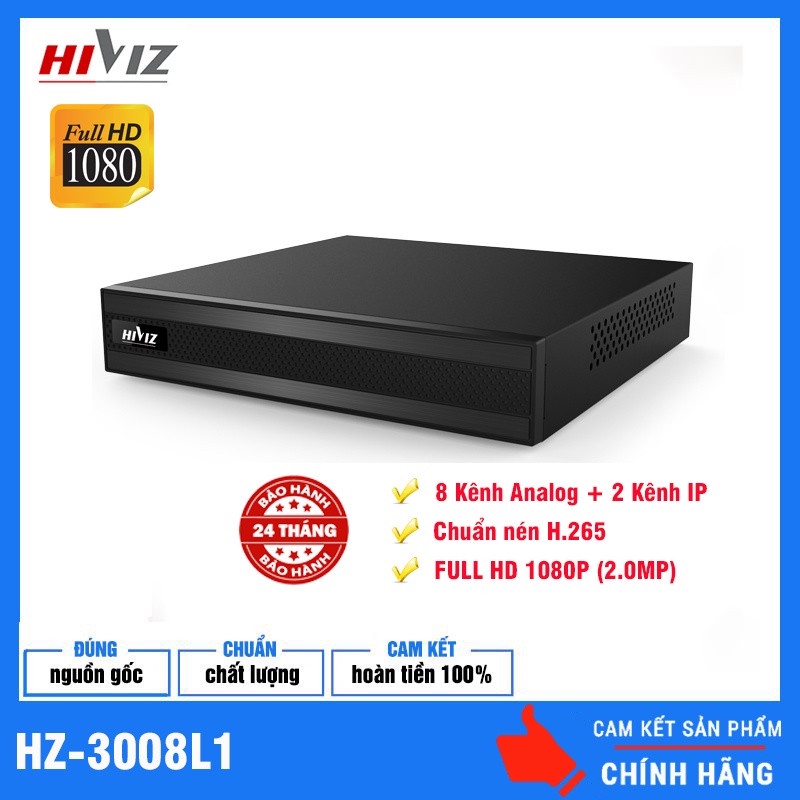 Đầu ghi Hình Hiviz 6308M1- 3008L1 8 kênh - hỗ trợ camera HDCVI/Analog/IP/TVI/AHD