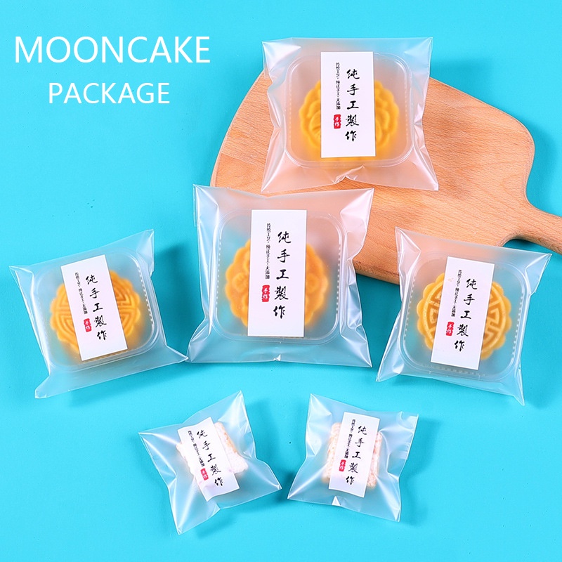 Set 95-100 túi đựng bánh trung thu trong suốt tự dính tiện dụng cho bánh tự làm