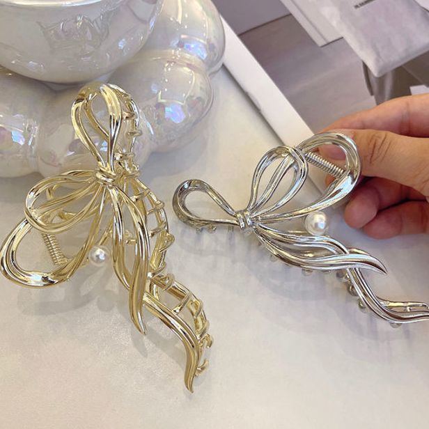 Kẹp Tóc Hợp Kim Màu Vàng / Bạc Phong Cách Hàn Quốc Thời Trang Mùa Hè Mới 2022