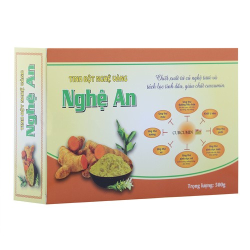 Tinh bột nghệ Vàng Nghệ An - Thảo Mộc Việt 250g