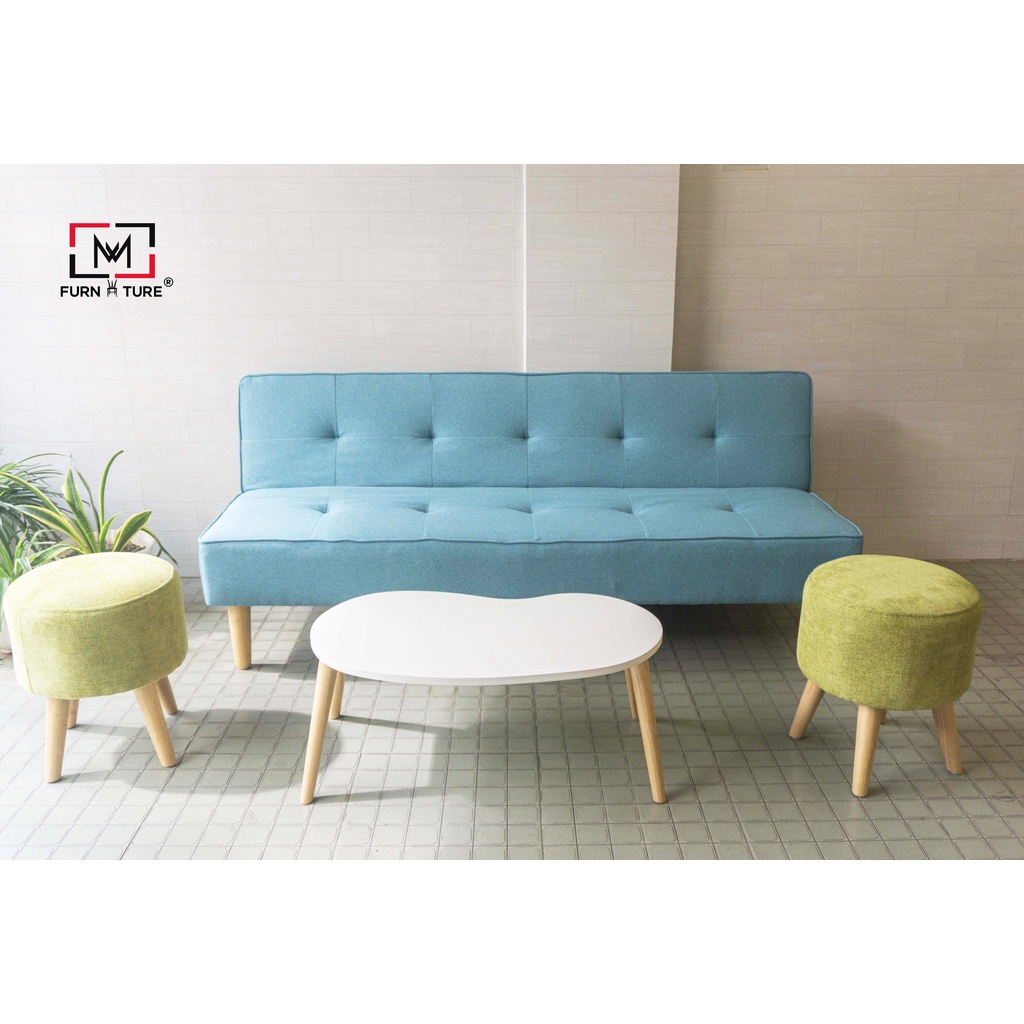 Combo sofa giường và ghế đôn đệm hàng xuất khẩu thương hiệu MW FURNITURE - Nội thất căn hộ
