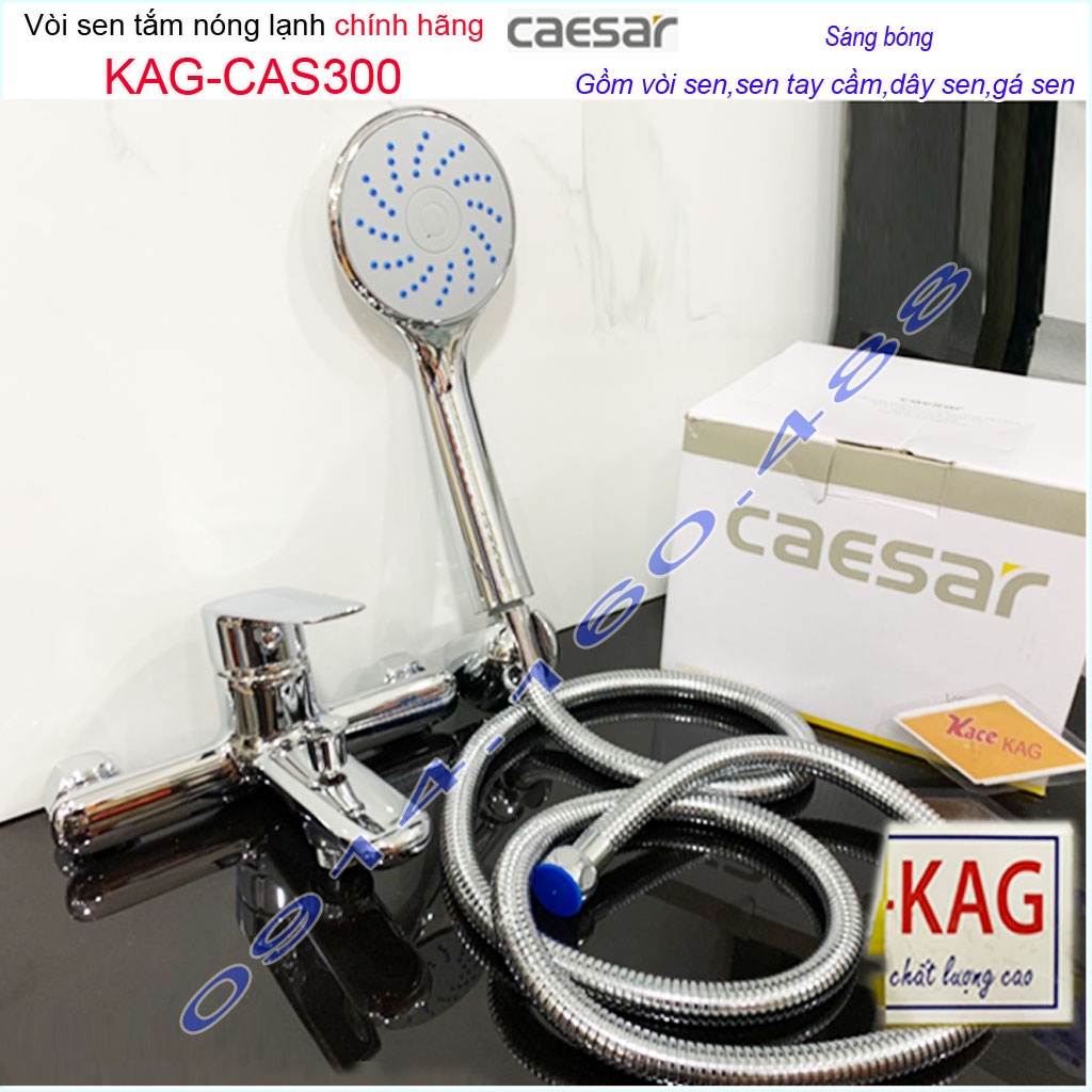 Vòi sen nóng lạnh Caesar KAG-CAS300, Vòi gật gù có bát sen dùng cho máy năng lượng mặt trời giá tốt chất lượng