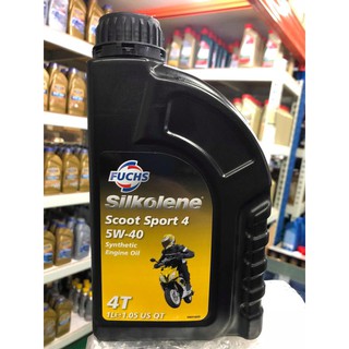Nhớt tay ga Fuchs Silkolene Scoot Sport 4 5W40 (Chai 1L) - Nhập khẩu UK