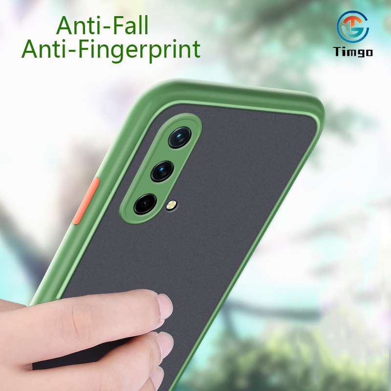 Ốp điện thoại mặt kính cường lực trong suốt chống rơi cho Oneplus Nord CE 5G