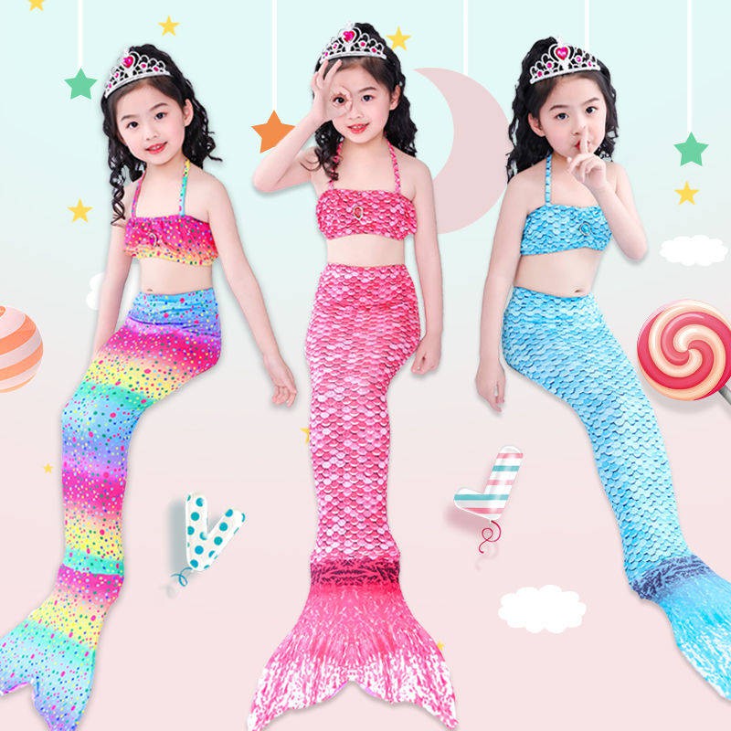 Mermaid Tail Công chúa Váy Trường tiểu học Nàng tiên cá Bộ quần áo nàng tiên cá