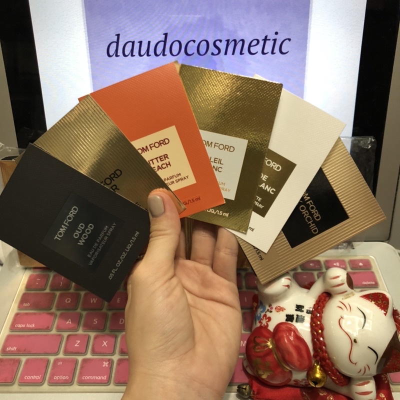 Nước hoa Tom Ford Black Orchid - Oud Wood - Ombre Leather - Bitter Peach - Soleil Blanc EDP 1.5ml