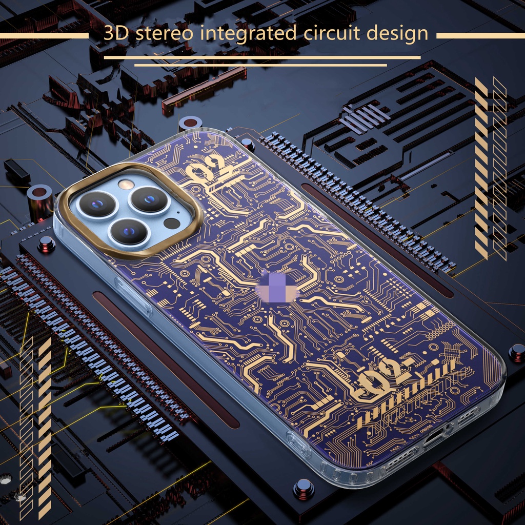 Ốp Điện Thoại Bo Mạch Chủ 3D Chống Trầy Xước Cho iPhone 13 12 11 Pro Max