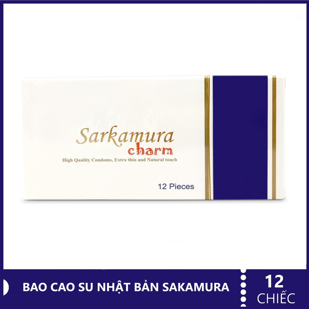 Bao cao su siêu mỏng gai nhỏ li ti hộp 12 chiếc Sakamura Charm