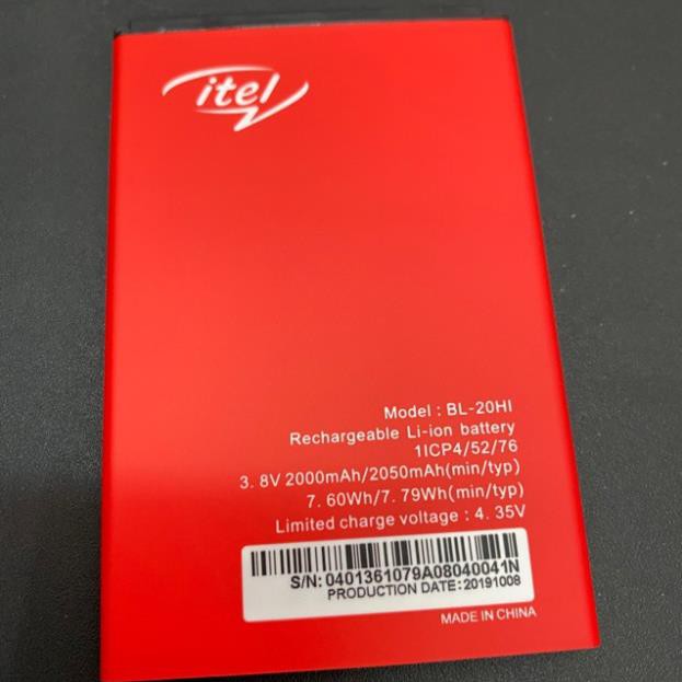 PIN ĐIỆN THOẠI ITEL S12 BL-24FI ZIN HÃNG