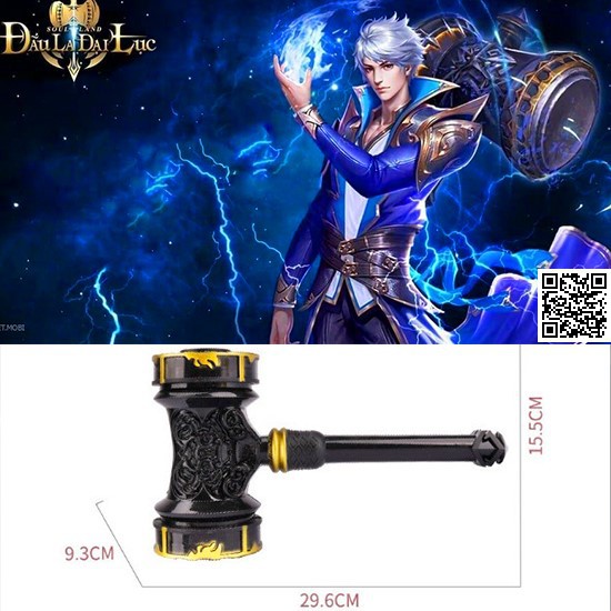 1648 Mô hình búa hạo thiên chuỳ Loại lớn 30Cm Đường Tam Thiếu Phế Vũ Hồn Đấu La Đại Lục