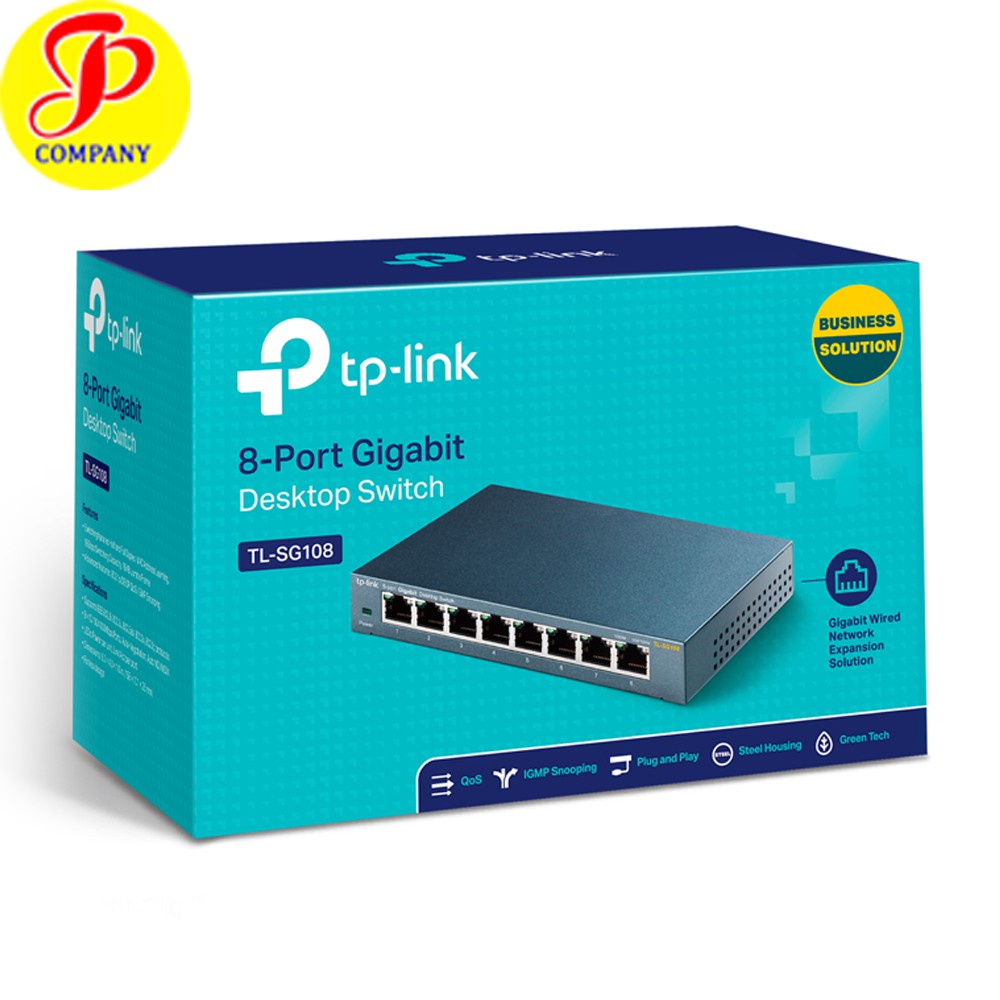 Bộ chia mạng 8 cổng 1 Gigabit TP-Link TL-SG108 vỏ thép - Chính hãng