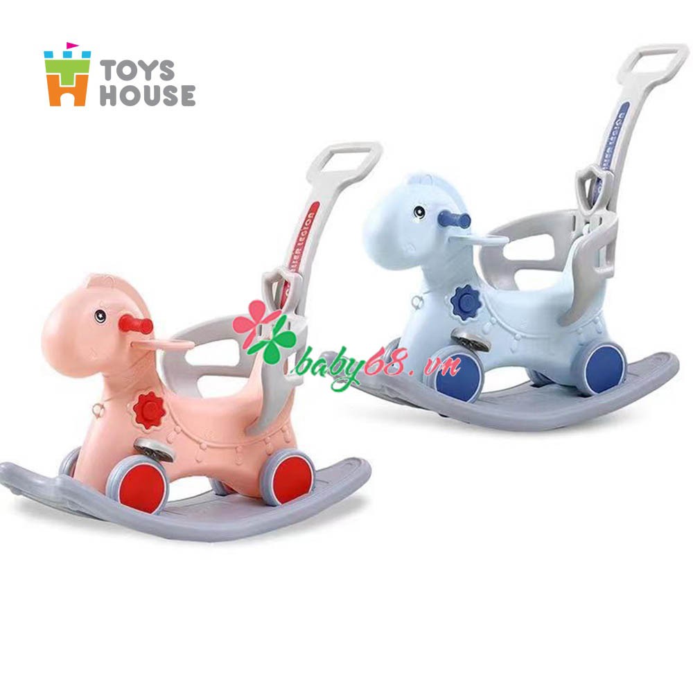 Ngựa bập bênh đa năng kiêm xe chòi chân và xe đẩy cho bé Toys House WM19033, hàng chính hãng cho bé