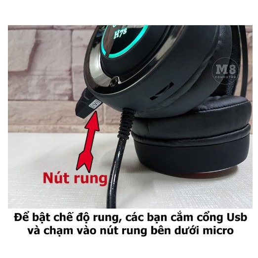 HÀNG CAO CẤP -  Tai nghe Gaming G-Net H7S Rung Led I Headphone GNet H7s Led 7 màu, Có Rung  - Hàng Cao Cấp