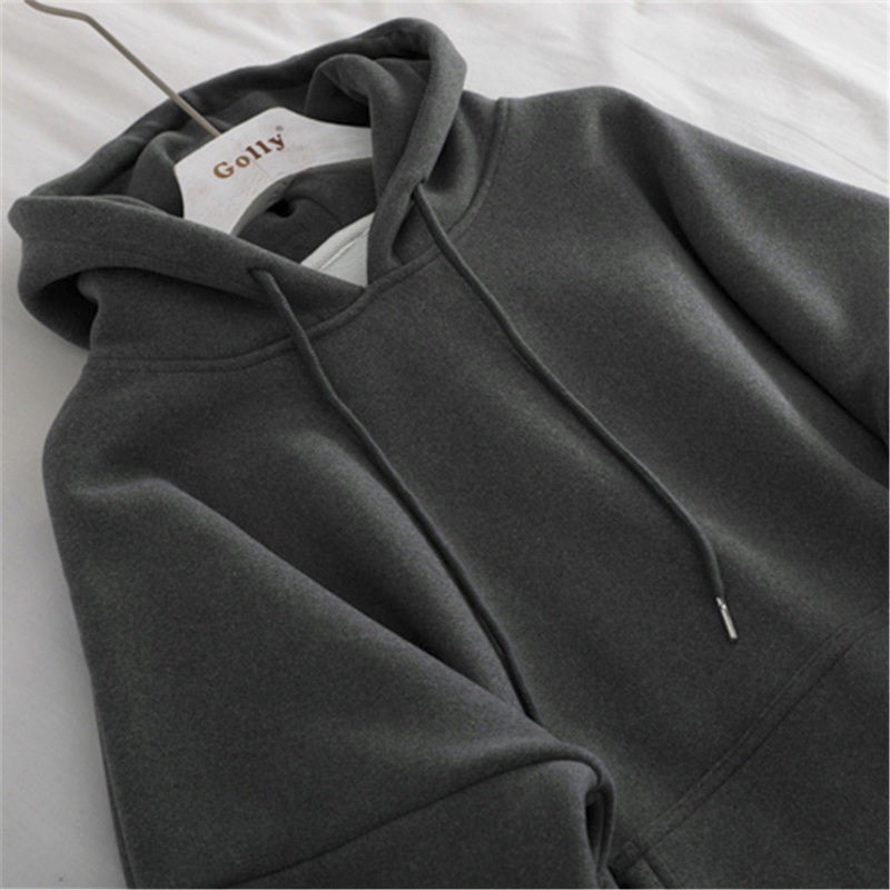 ÁO HOODIE NỈ MÀU XÁM TRƠN FORM UNISEX NAM NỮ (kèm hình chụp thật)