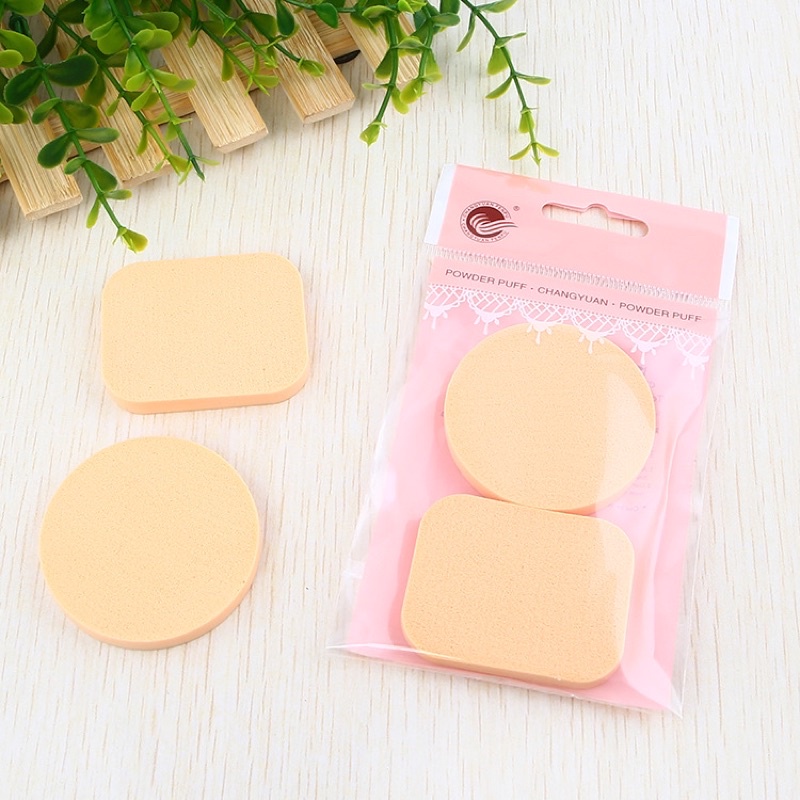 Sét Mút Tròn Mút Vuông Đánh Phấn tán kem nền set Gói 2 Mút