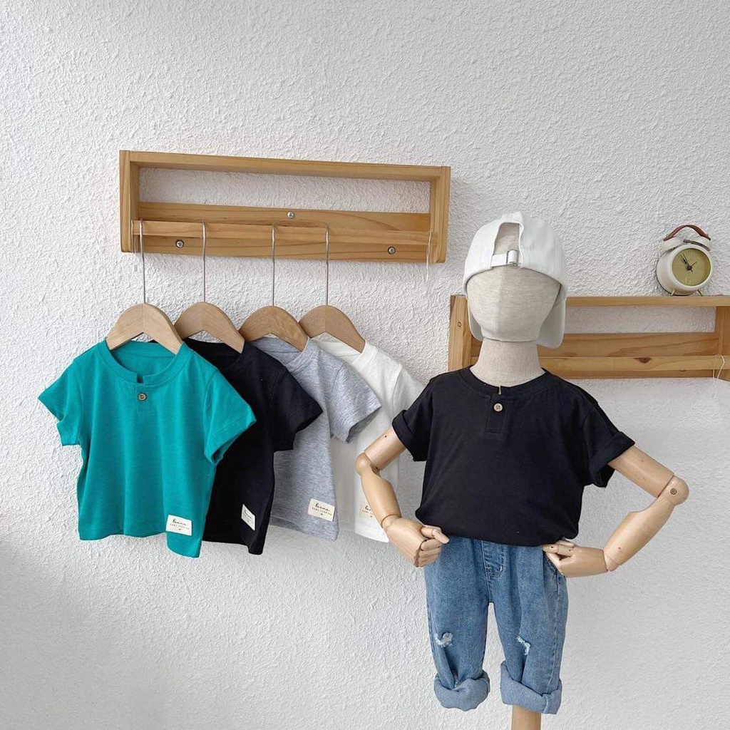 Áo phông cotton beemo cho bé trai, bé gái kiểu dáng hàn quốc