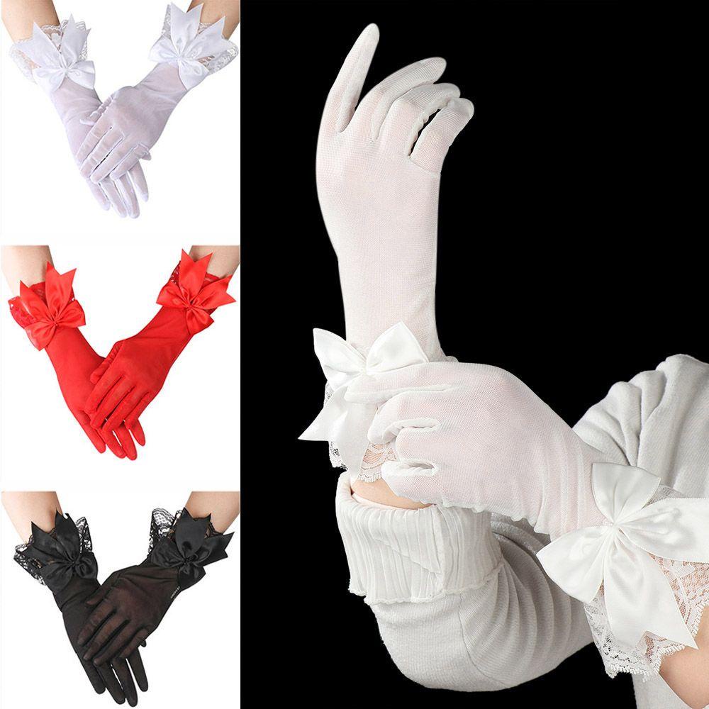 XIANTIN Găng Tay Lái Xe Chất Liệu Chiffon Phối Ren Thời Trang