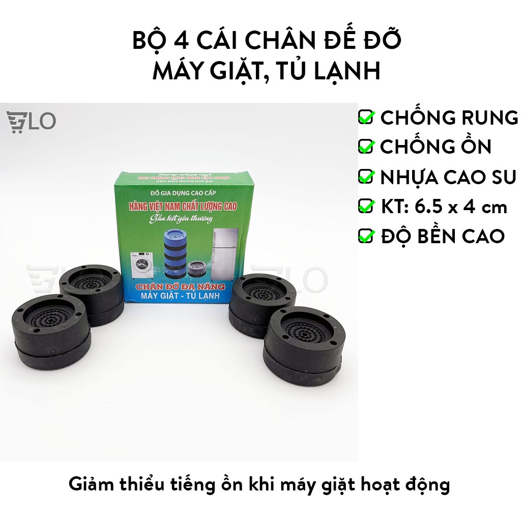 Bộ 4 Cái Chân Đế Đỡ Máy Giặt, Tủ Lạnh Chống Rung, Ồn Đa Năng